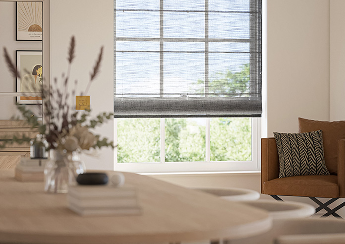 Novara Voile, Pebble Grey - Roman Blind - Image 5
